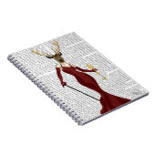 Glamour Deer in Marsala Notizblock (Rechte Seite)