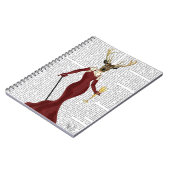 Glamour Deer in Marsala Notizblock (Linke Seite)