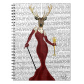 Glamour Deer in Marsala Notizblock (Vorderseite)