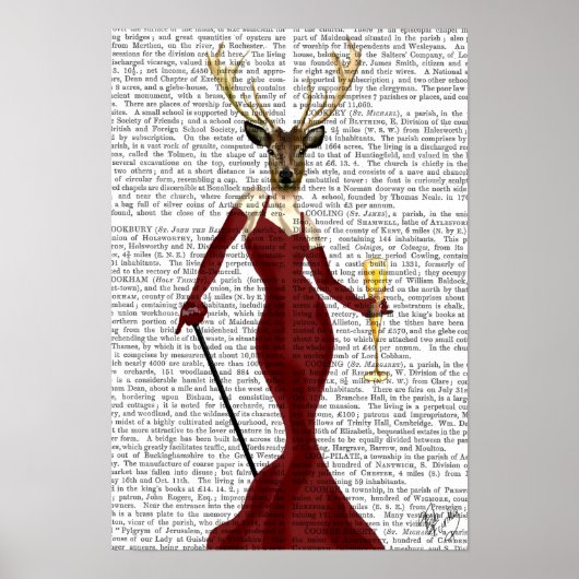Glamour Deer in Marsala Poster (Vorne)