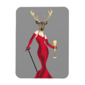 Glamour Deer in Red Magnet (Vertikal)
