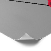 Glamour Deer in Red Poster (Ecke)