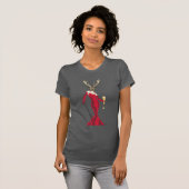 Glamour Deer in Red T-Shirt (Vorne ganz)