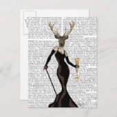 Glamour Dei in Black Postkarte (Vorne/Hinten)