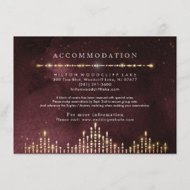 Glamour Deko Burgund Vintage Unterkunft Begleitkarte