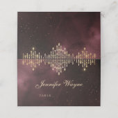 Glamour Deko Burgundy Vintage Hochzeit Platzkarten (Außenseite Aufgefaltet)