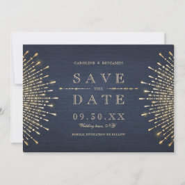 Glamour Deko Navy Vintag Save the Date