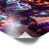 Glamour Día de los Muertos Catrina Portrait mit Fotodruck (Ecke)