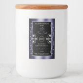 Glamour Diamonds Black Blue Product Labels Logo Lebensmitteletikett (Vorderseite)