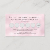 Glamour Diamonds Pink Glitzer VIP Loyalty Visitenkarte (Rückseite)