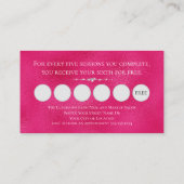 Glamour Diamonds Pink Glitzer VIP Loyalty Visitenkarte (Rückseite)