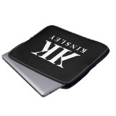 Glamour double monogram name Initial Design Laptopschutzhülle (Vorne Knopf)