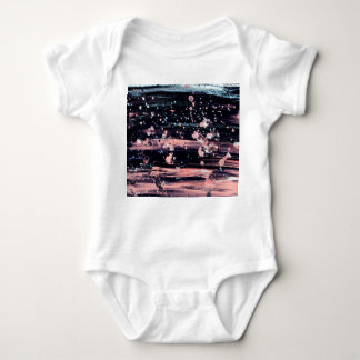 Glamour Dunkelgrau Pink Spotlight Baby Strampler