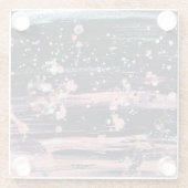 Glamour Dunkelgrau Pink Spotlight Glasuntersetzer (Rückseite)