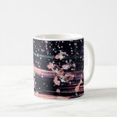 Glamour Dunkelgrau Pink Spotlight Kaffeetasse (VorderseiteRechts)