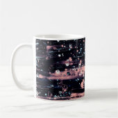 Glamour Dunkelgrau Pink Spotlight Kaffeetasse (Links)