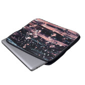 Glamour Dunkelgrau Pink Spotlight Laptopschutzhülle (Vorne Knopf)