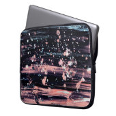 Glamour Dunkelgrau Pink Spotlight Laptopschutzhülle (Vorderseite Links)