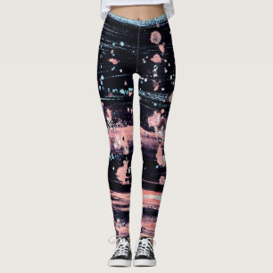 Glamour Dunkelgrau Pink Spotlight Leggings