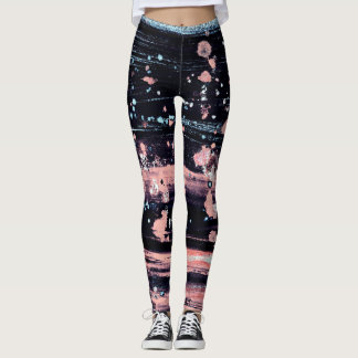 Glamour Dunkelgrau Pink Spotlight Leggings
