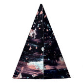 Glamour Dunkelgrau Pink Spotlight Partyhütchen (Rückseite)