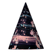 Glamour Dunkelgrau Pink Spotlight Partyhütchen (Vorderseite)