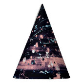 Glamour Dunkelgrau Pink Spotlight Partyhütchen (Links)