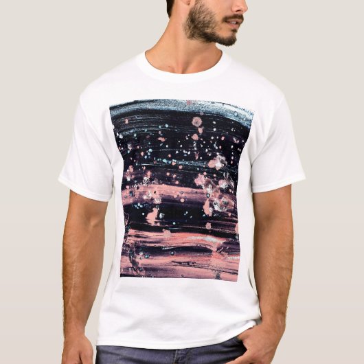 Glamour Dunkelgrau Pink Spotlight T-Shirt (Vorderseite)