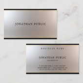 Glamour Einmalige Goldstreifen Silber Metallic Loo Visitenkarte (Vorne/Hinten)