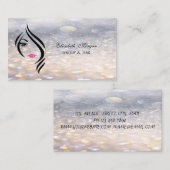 Glamour Elegant Bokeh, Face Silhouete Visitenkarte (Vorne/Hinten)