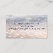 Glamour Elegant Bokeh, Face Silhouete Visitenkarte (Rückseite)