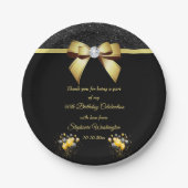 Glamour Elegant Geburtstag Pappteller (Vorderseite)