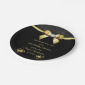 Glamour Elegant Geburtstag Pappteller (Schrägansicht)