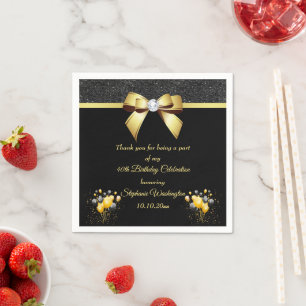 Glamour Elegant Geburtstag Serviette