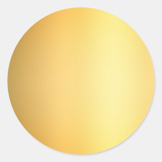 Glamour Elegante Imitate Gold Blank Template Glam Runder Aufkleber (Vorderseite)