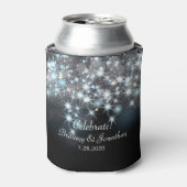 Glamour Elegante Wedding Glitzer Sparkle Lights Dosenkühler (Kanne Vorderseite)