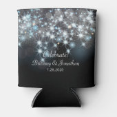 Glamour Elegante Wedding Glitzer Sparkle Lights Dosenkühler (Vorderseite)