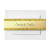 Glamour Eleganter Gold Glitzer Moderne Kalligraphi Einladungsbanderole (Vorderseite Beispiel)