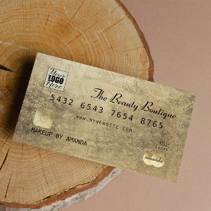 Glamour Elegantes Black Gold Luxury Credit Card Lo Visitenkarte