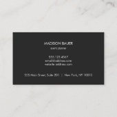 Glamour Event Planner Visitenkarte (Rückseite)