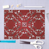 Glamour Extravagant White Gold Scarlet Roter Baroc Seidenpapier (Handwerk)