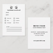 Glamour Eyelash Extension Client Consulting Visitenkarte (Vorne/Hinten)