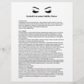 Glamour EYELASH EXTENTENSION Haftungsausschlussfor Flyer (Vorne)