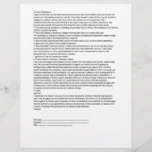 Glamour EYELASH EXTENTENSION Haftungsausschlussfor Flyer (Hinten)