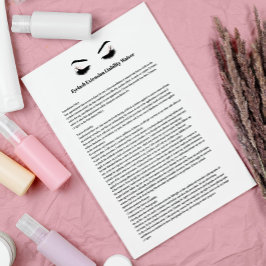 Glamour EYELASH EXTENTENSION Haftungsausschlussfor Flyer