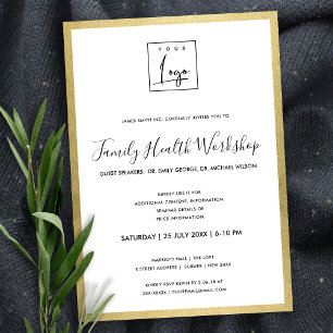 GLAMOUR-FALSCHE GOLD-FOLIE IHR LOGO WORKSHOP GALA- EINLADUNG