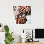 Glamour Fashion Luxus Sommer Nails Art Foto Poster (Heimbüro)