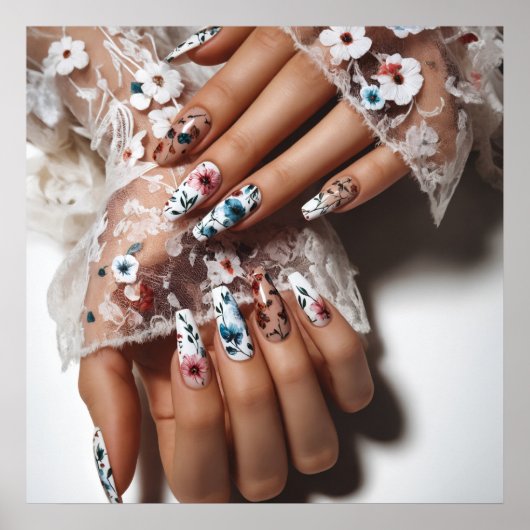 Glamour Fashion Luxus Sommer Nails Art Foto Poster (Vorne)