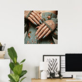 Glamour Fashion Luxus Sommer Nails Art Foto Poster (Heimbüro)