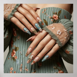 Glamour Fashion Luxus Sommer Nails Art Foto Poster